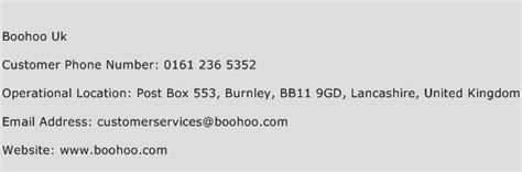 boohoo customer service phone number.